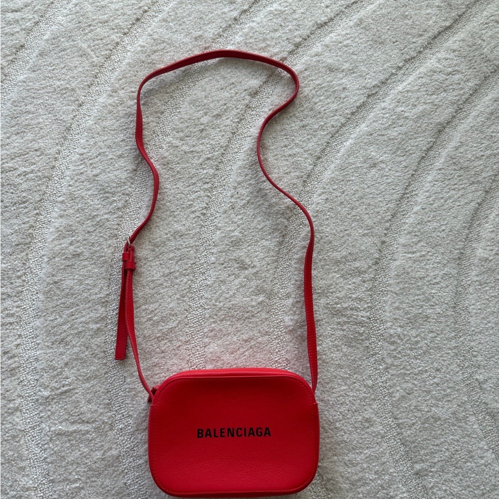 Balenciaga Mini Camera Red Crossbody Bag